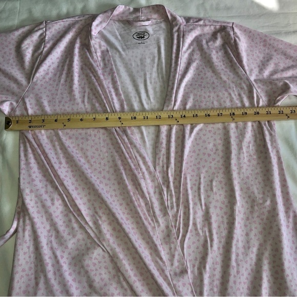 Laura Ashley Pink Heart Print Robe Size Large - Picture 6 of 8